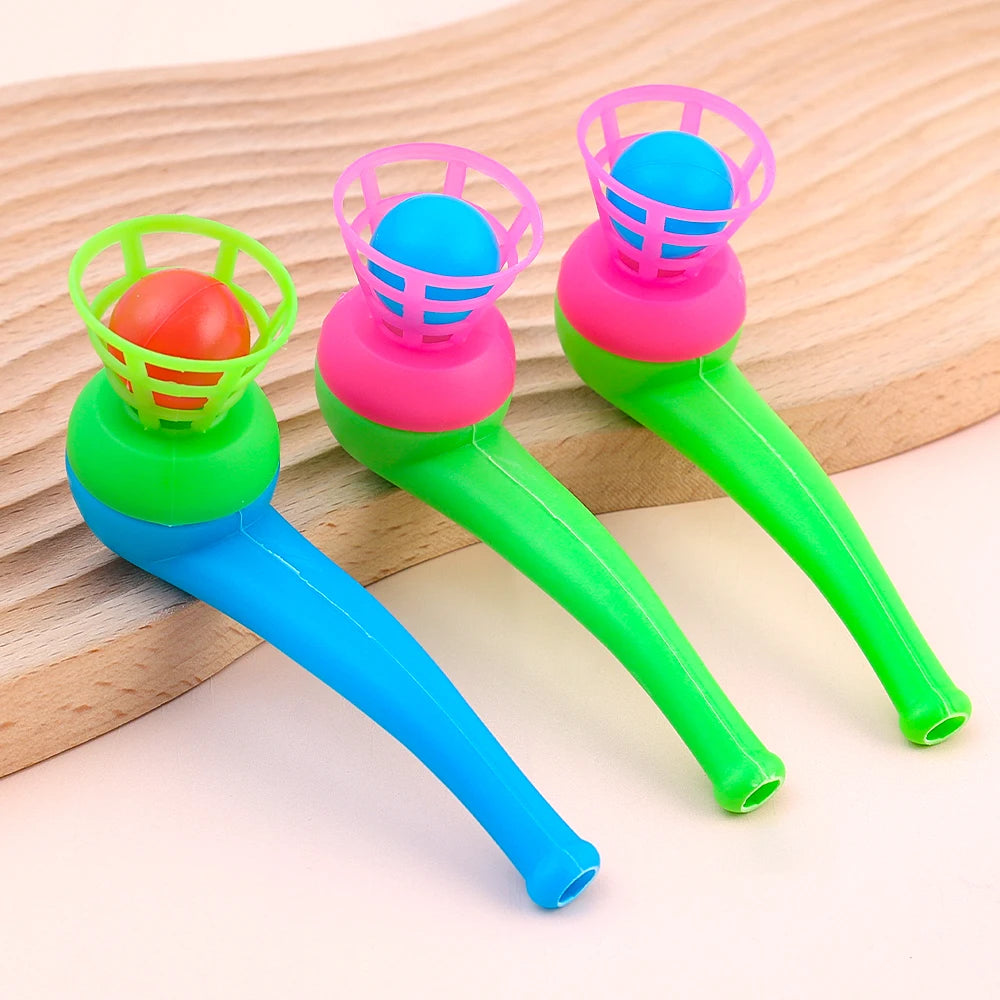 2 4 8Pcs Plastic Pipe Blowing Ball Toys