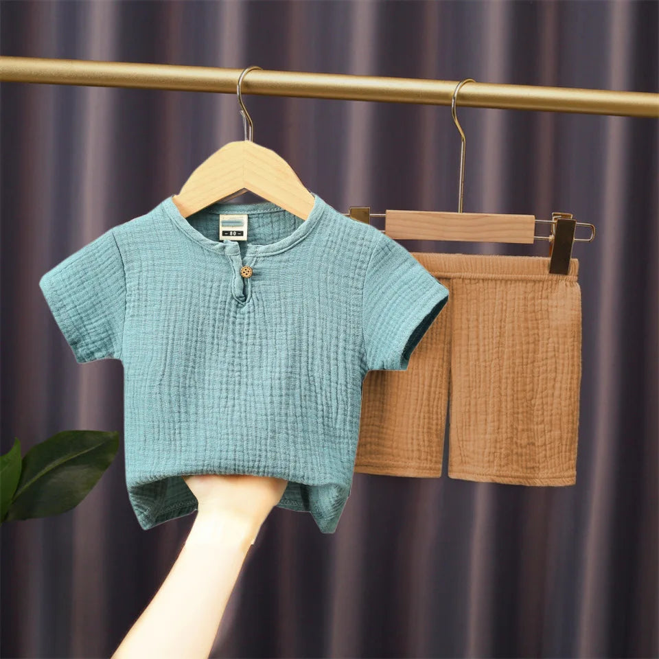 0 5Y Boys Girls Clothing Sets Summer Solid