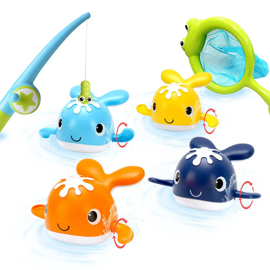 Magnet Baby Bath Fishing Toys Wind up Swimming