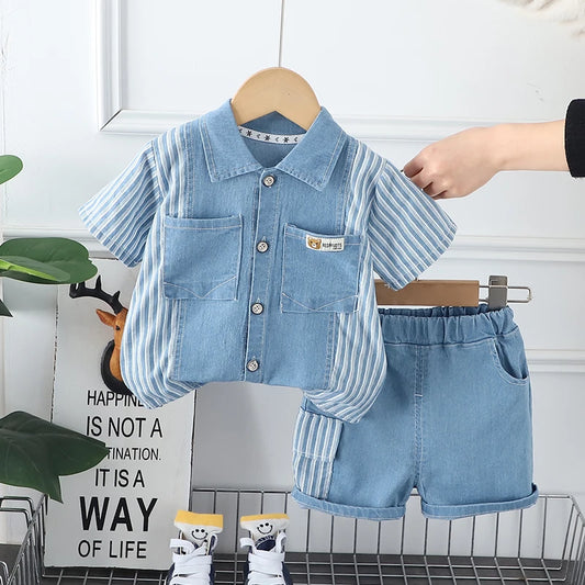 Infant Fashiont Bay Boys Denim Clothing Sets Summer
