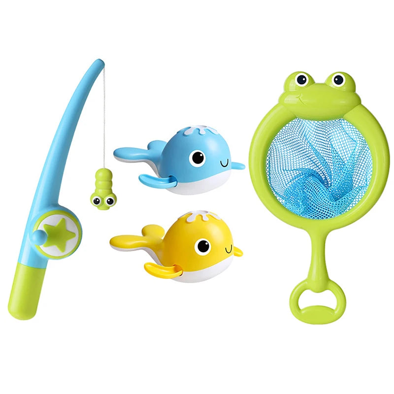 Magnet Baby Bath Fishing Toys Wind up Swimming