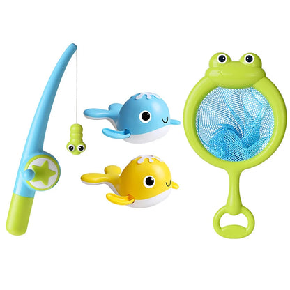 Magnet Baby Bath Fishing Toys Wind up Swimming