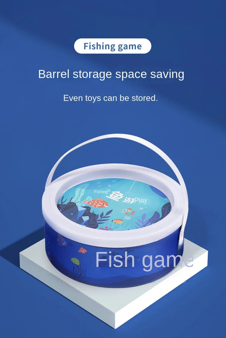Montessori Wooden Fishing Toys For Children Cartoon Marine