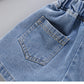 Summer Kid Girls A line Shaped Denim Shorts