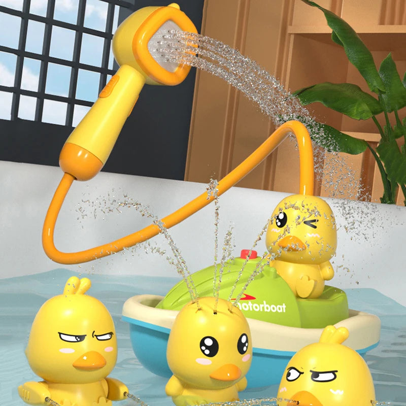 Baby Bath Toys Cute Duck Electric Water Spray