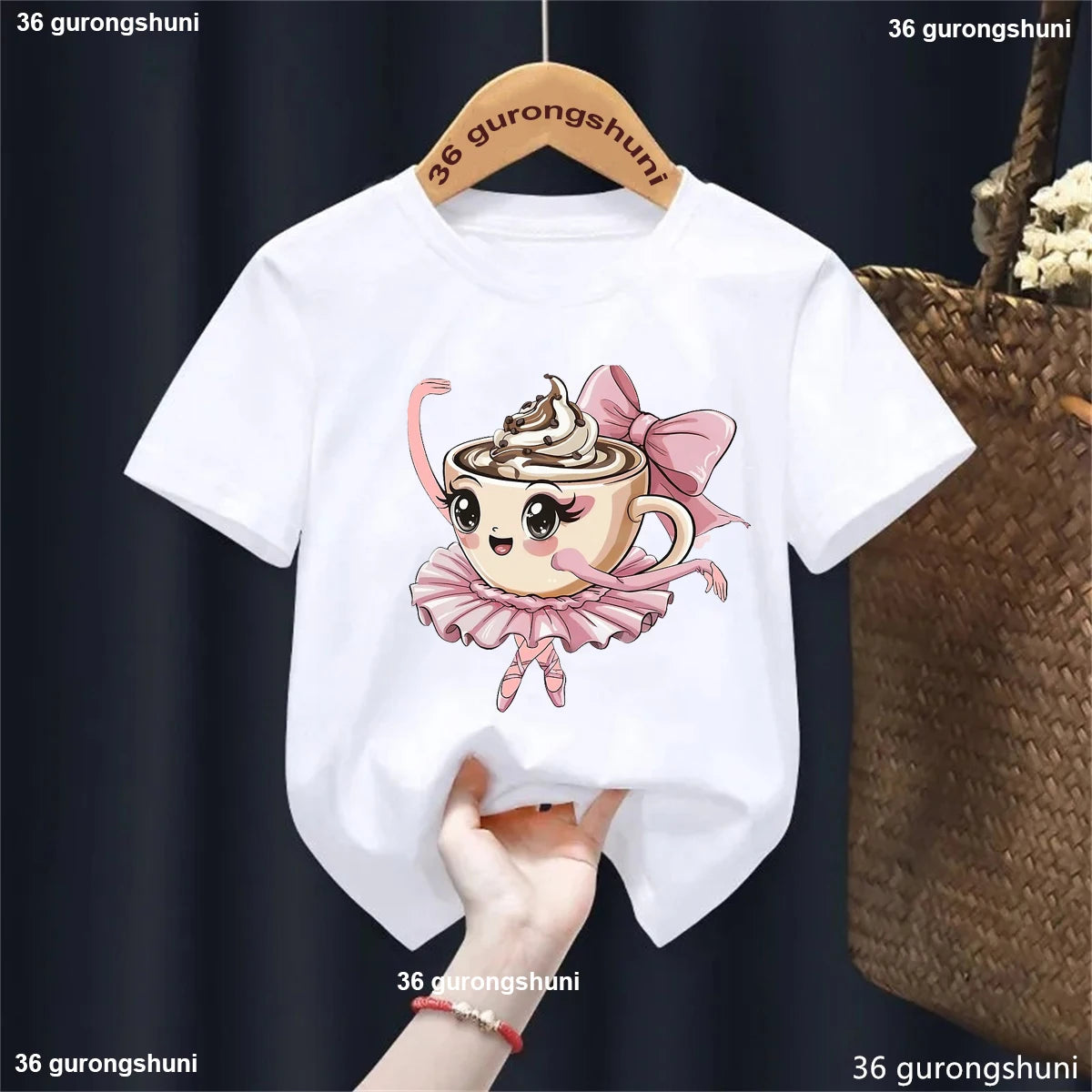 Ballerina Cappuccina Greeting Coffee Ballet Dancer Pink Bow