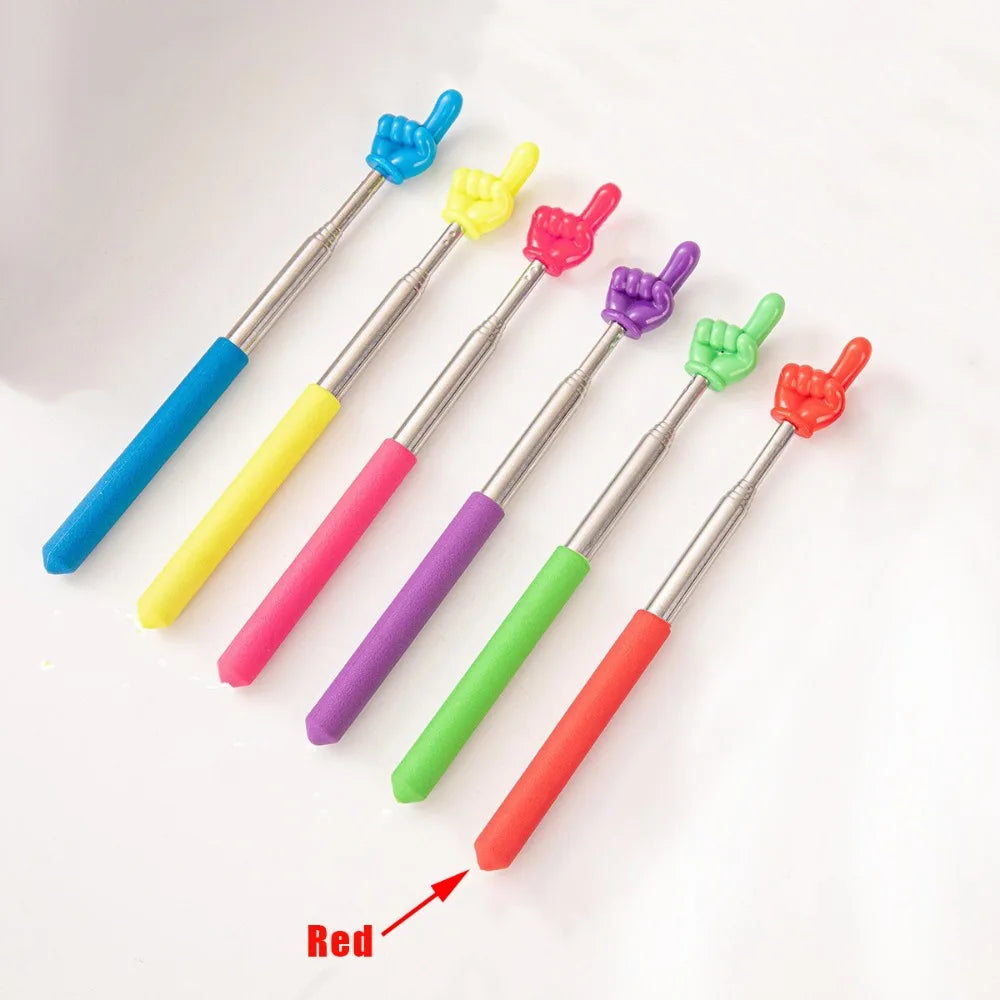 1PC Stainless Steel Teaching Pointer Telescopic Rod Finger