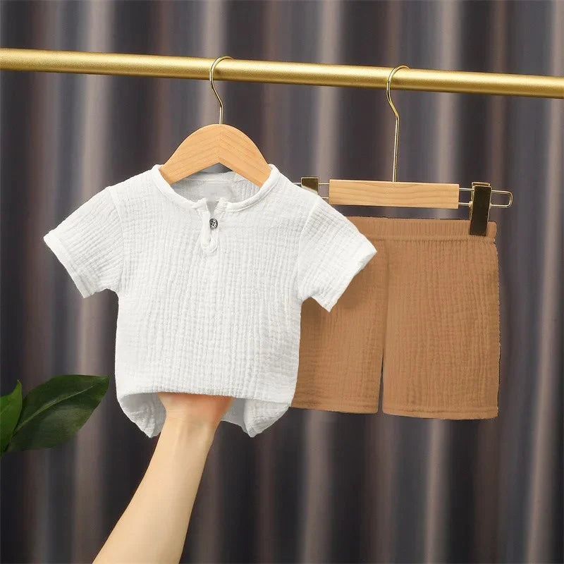 0 5Y Boys Girls Clothing Sets Summer Solid