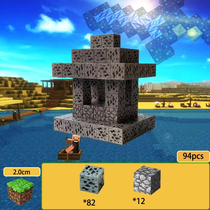 Creative Magnetic Building Blocks Mine World Magnet Cube