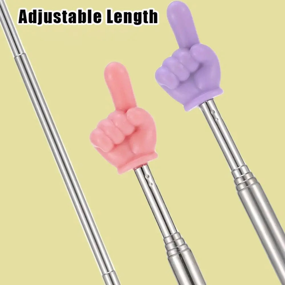 1PC Stainless Steel Teaching Pointer Telescopic Rod Finger