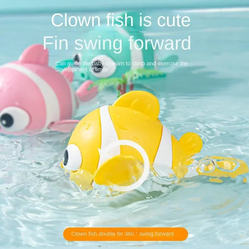 Bath Toys Cute Swimming Clown Fish Bath Toy