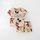 Boys Summer Clothing 2pcs Full Print Tshirt Shorts