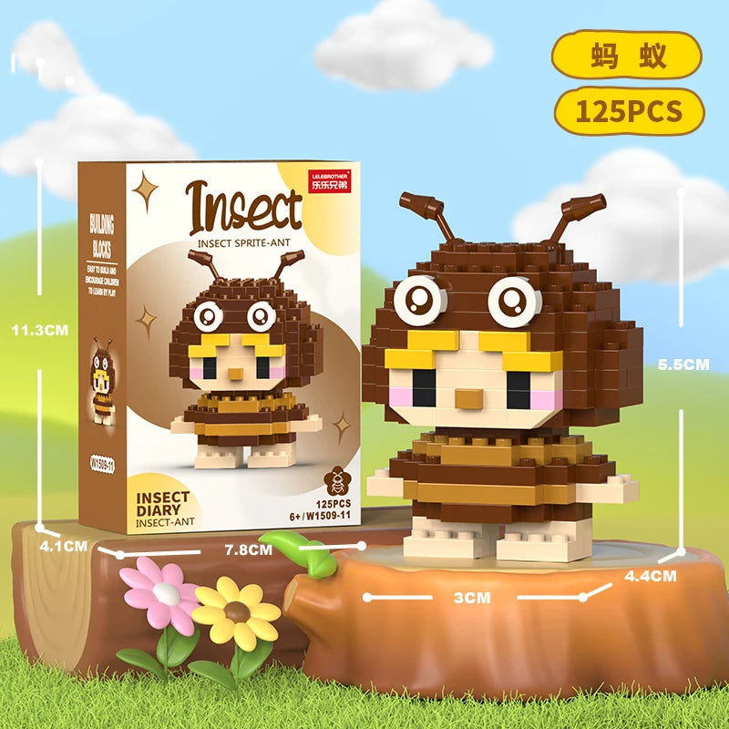 Animal Cat Bricks Constructor Set Micro Building Blocks