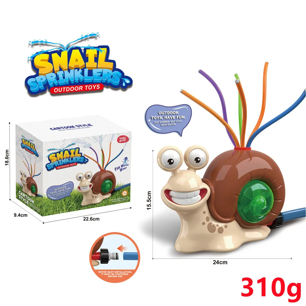 Water Spray Outdoor Toy Snail Sprinkler Backyard Garden