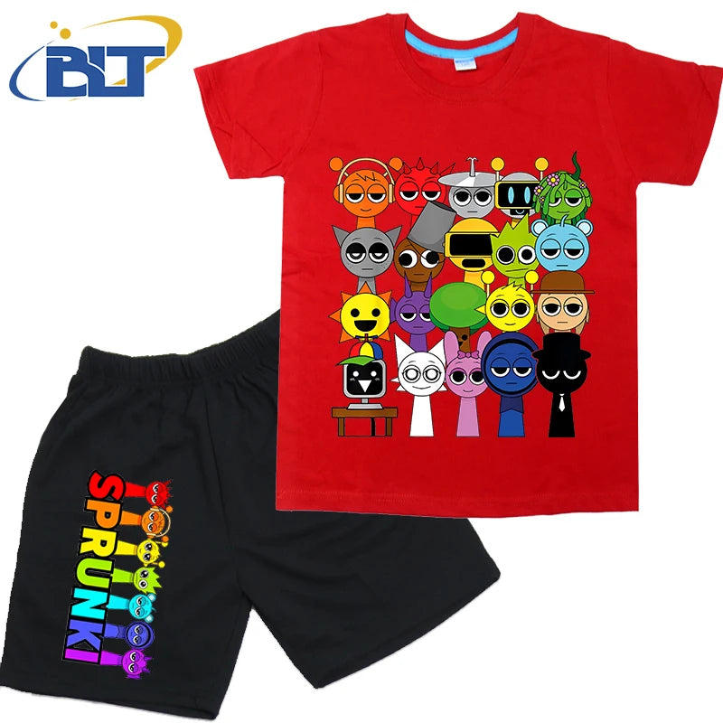 Whole team Sprunki 20 toys printed kids T