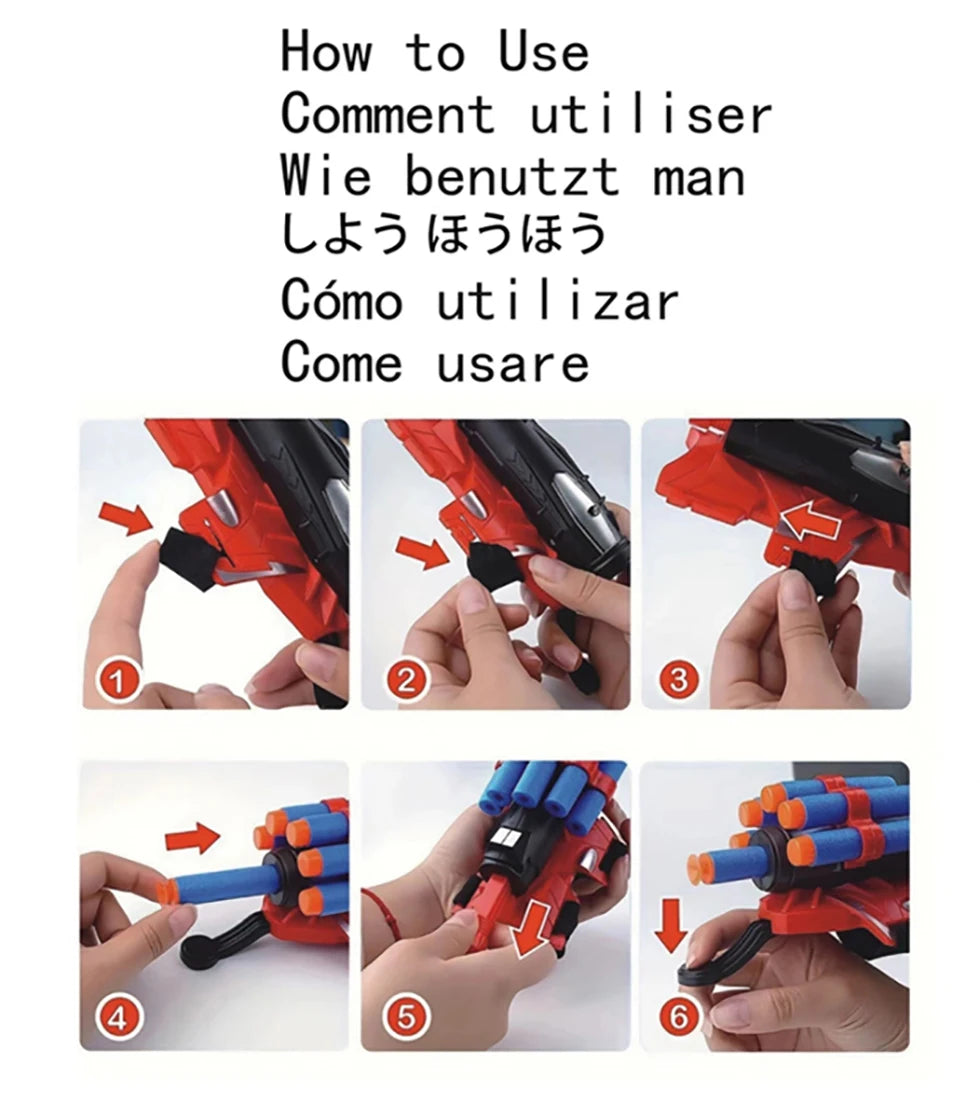 Spider Launcher Chidlren Toy Glove Web Shooters Halloween