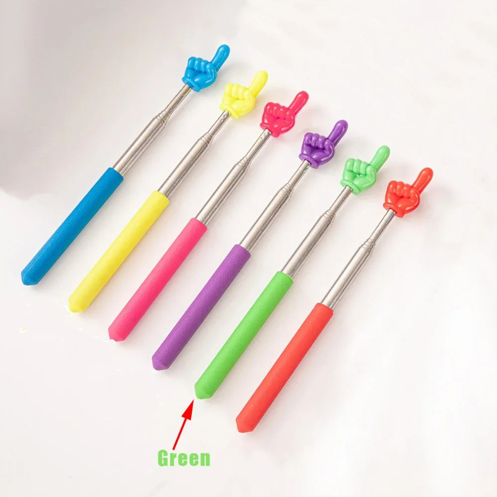 1PC Stainless Steel Teaching Pointer Telescopic Rod Finger