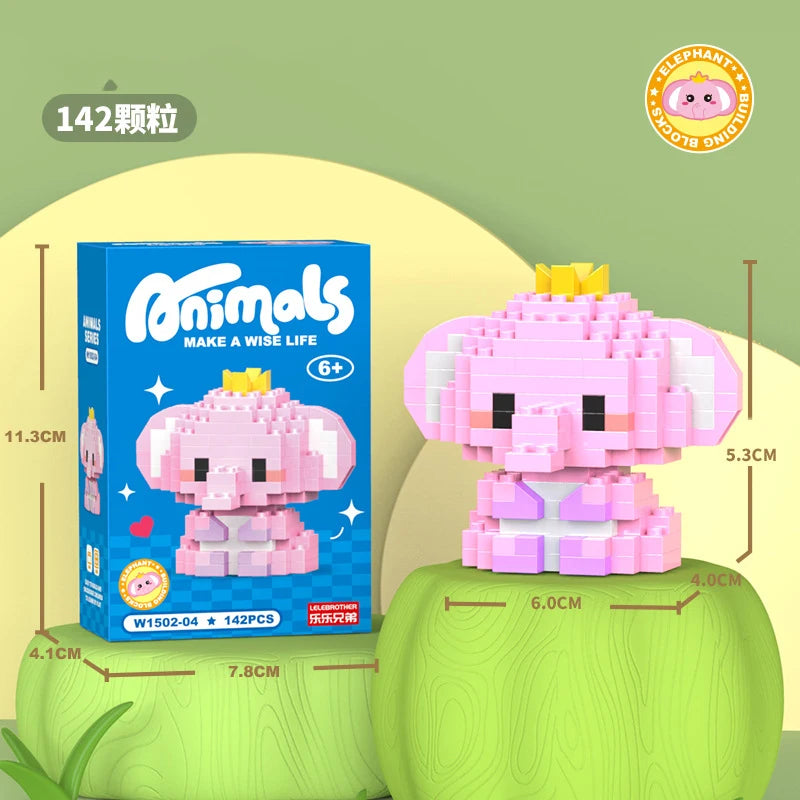 Animal Cat Bricks Constructor Set Micro Building Blocks