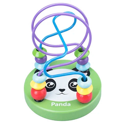 Montessori Baby Toys Wooden Roller Coaster Bead Maze