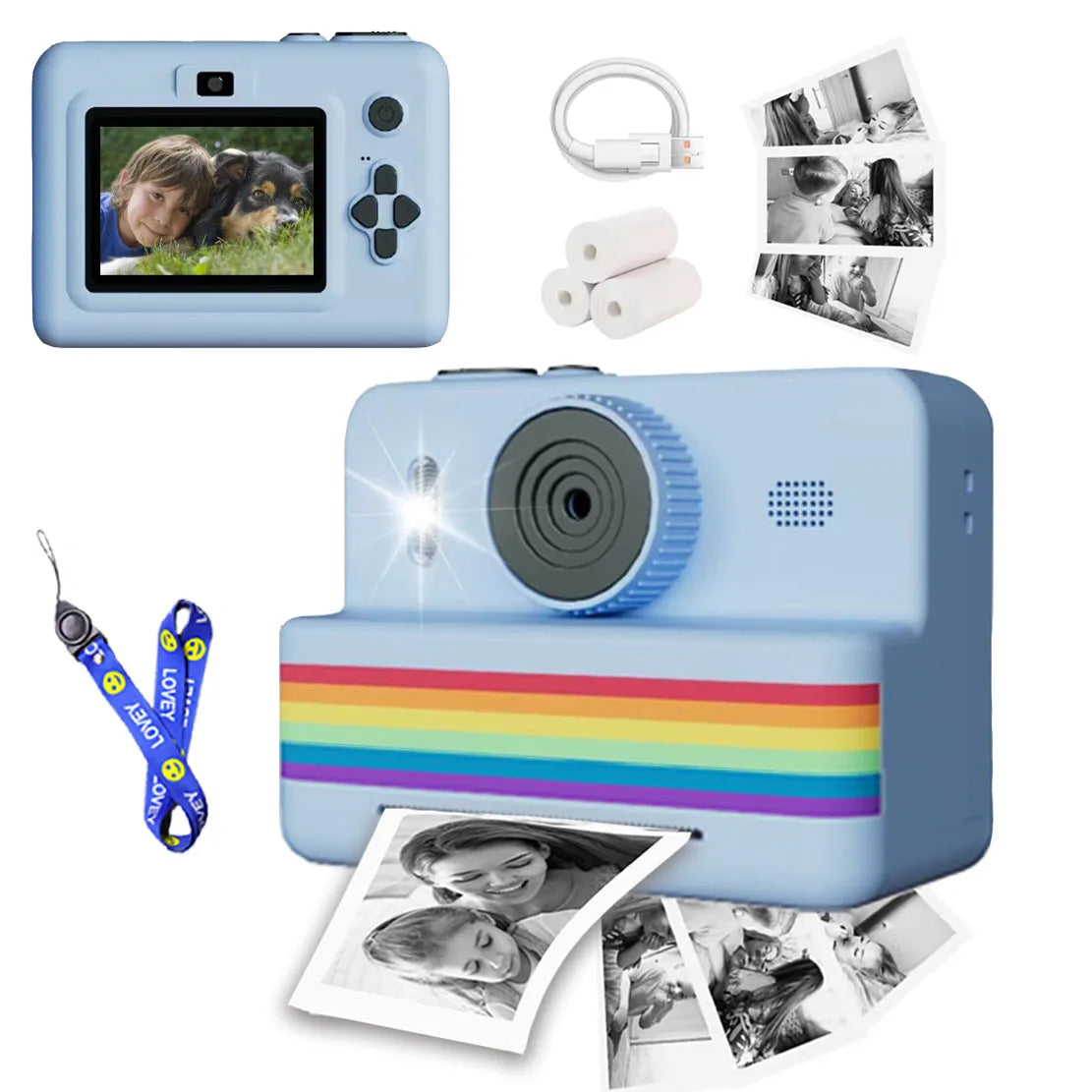 Digital Children Camera For Photography Mini Printer Portable