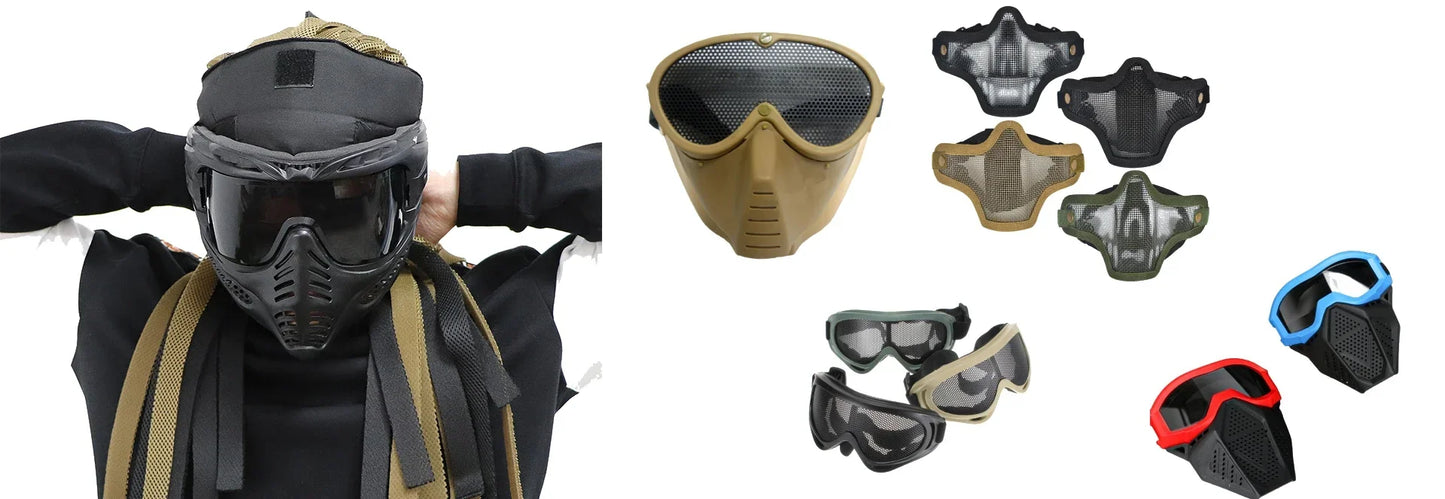 Tactical Face Goggles Mask Kids Water Soft EVA