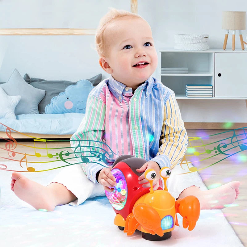 Crawling Crab Snail Baby Toy Walking Tummy Time