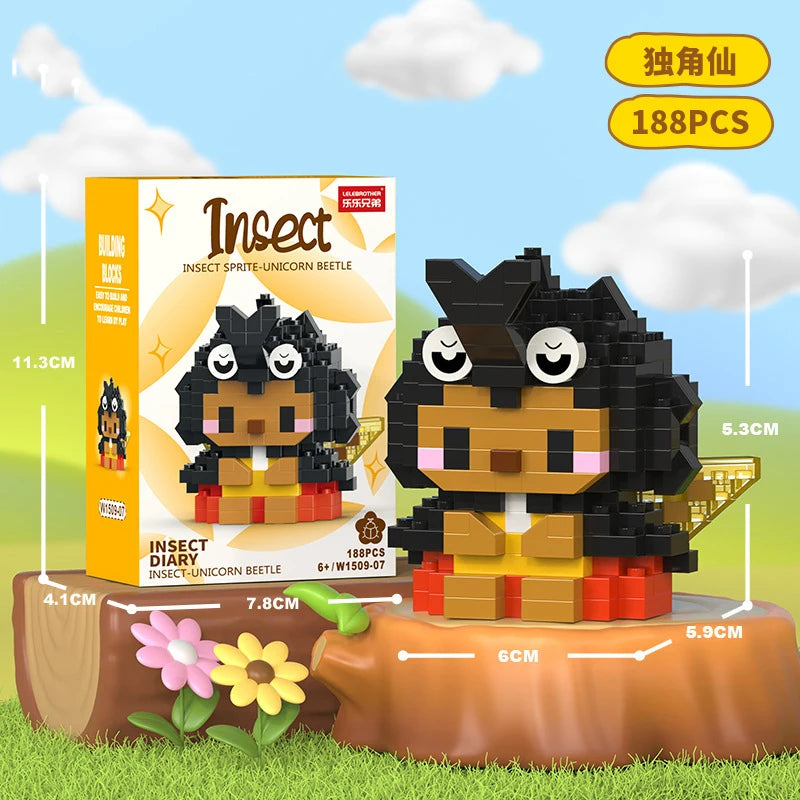 Animal Cat Bricks Constructor Set Micro Building Blocks