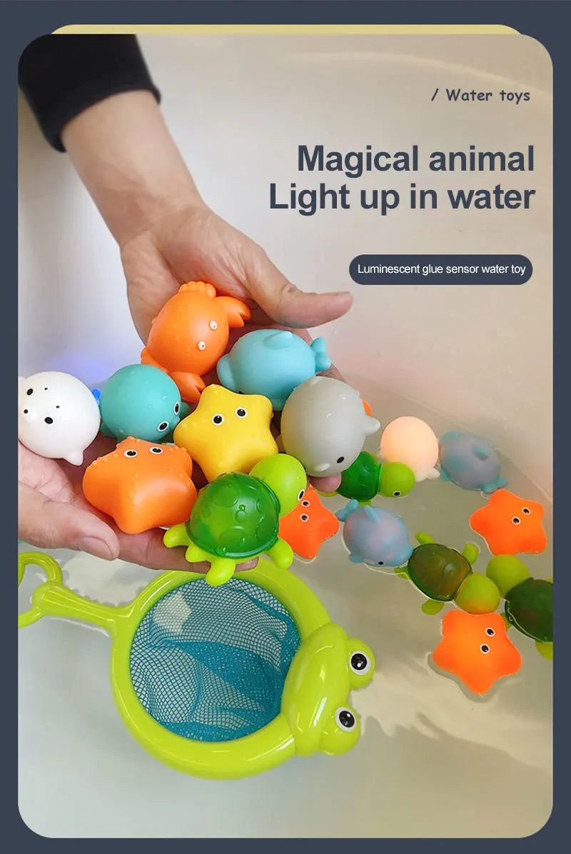 Baby Cute Animals Bath Toy LED Light Up
