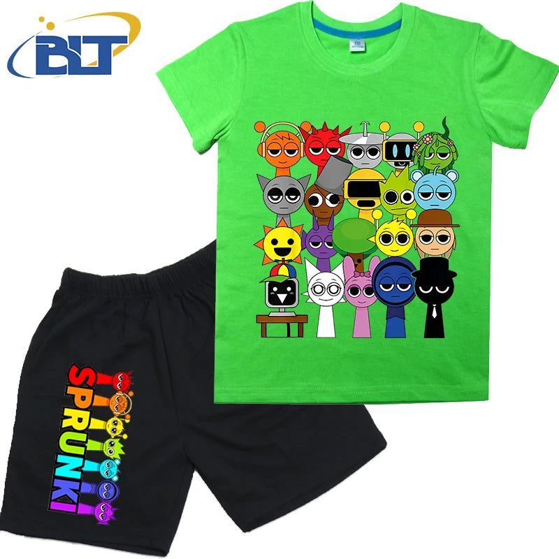 Whole team Sprunki 20 toys printed kids T