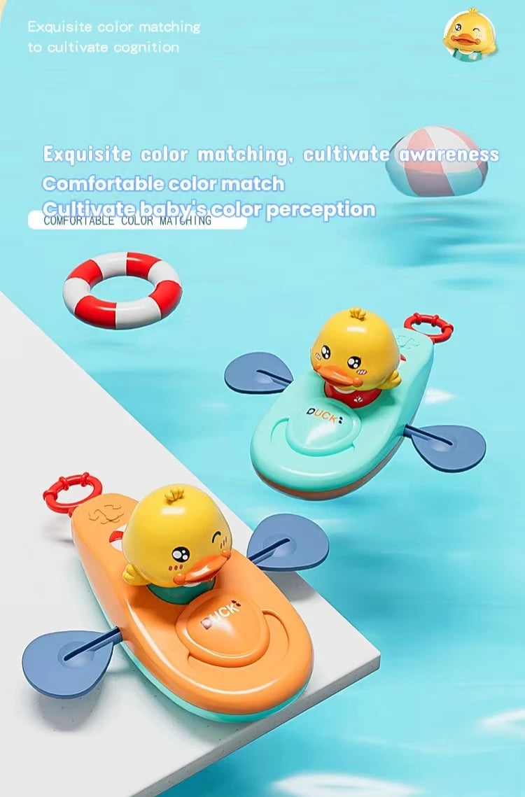 1 Pc Little Yellow Duck Kayak Toy Swimming