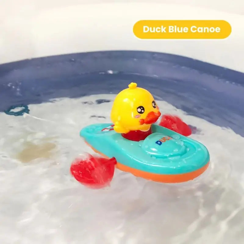 1 Pc Little Yellow Duck Kayak Toy Swimming