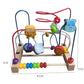 Colorful Wooden Roller Coaster Educational Circle Toy For