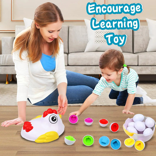 12 Matching Eggs Montessori Sensory Baby Toys Easter