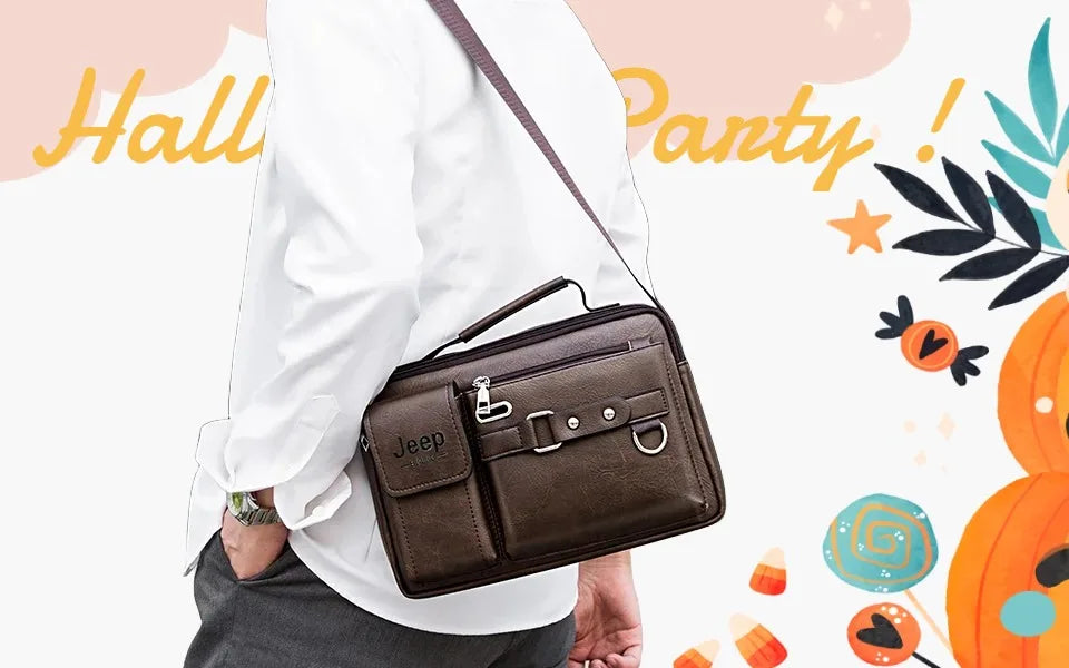 JEEP BULUO Multi function Business Handbags Men New