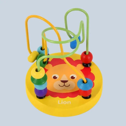 Colorful Wooden Roller Coaster Educational Circle Toy For