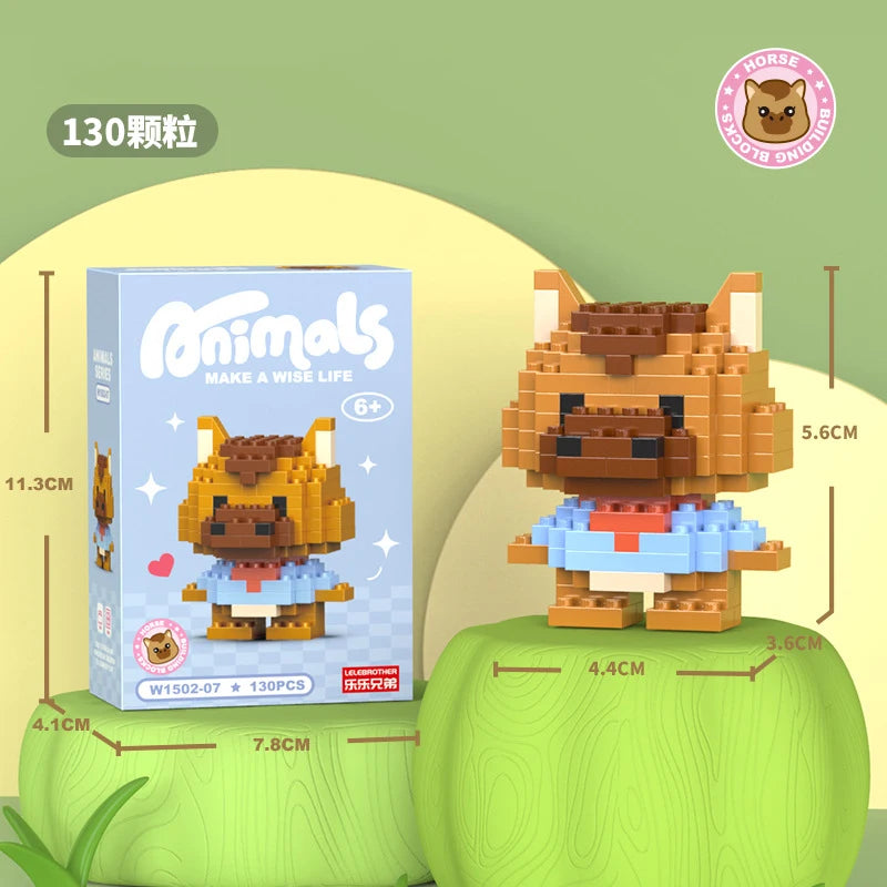 Animal Cat Bricks Constructor Set Micro Building Blocks