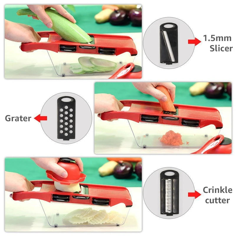 Vegetable Chopper Multifunctional Grater Cutter Kitchen Accessories Manual
