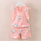 Children s Clothing Print Sleeveless Tops Shorts Cute