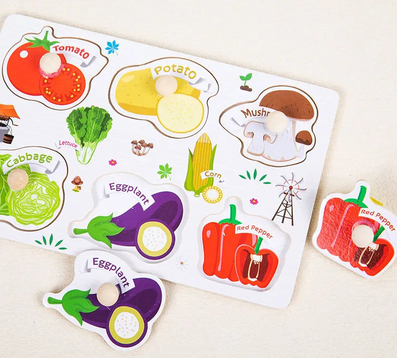Children Wooden Puzzle Montessori Toys For Baby 1