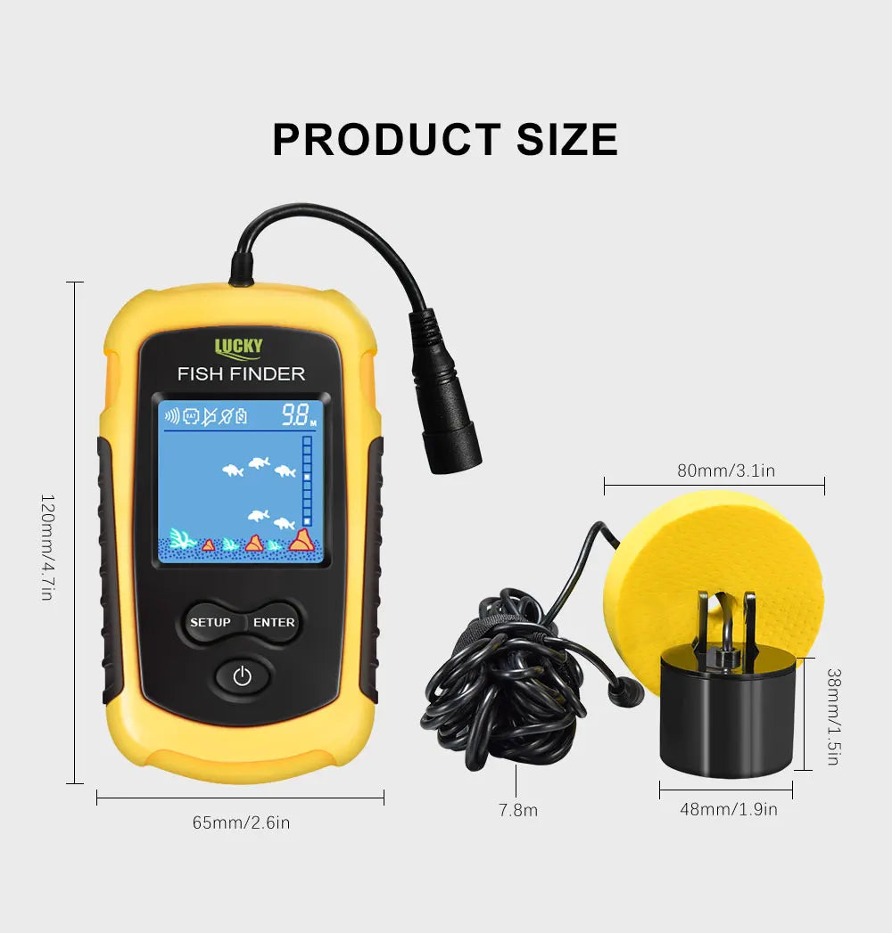 FFC1108 1 Alarm 100M Portable Sonar Fish Finders