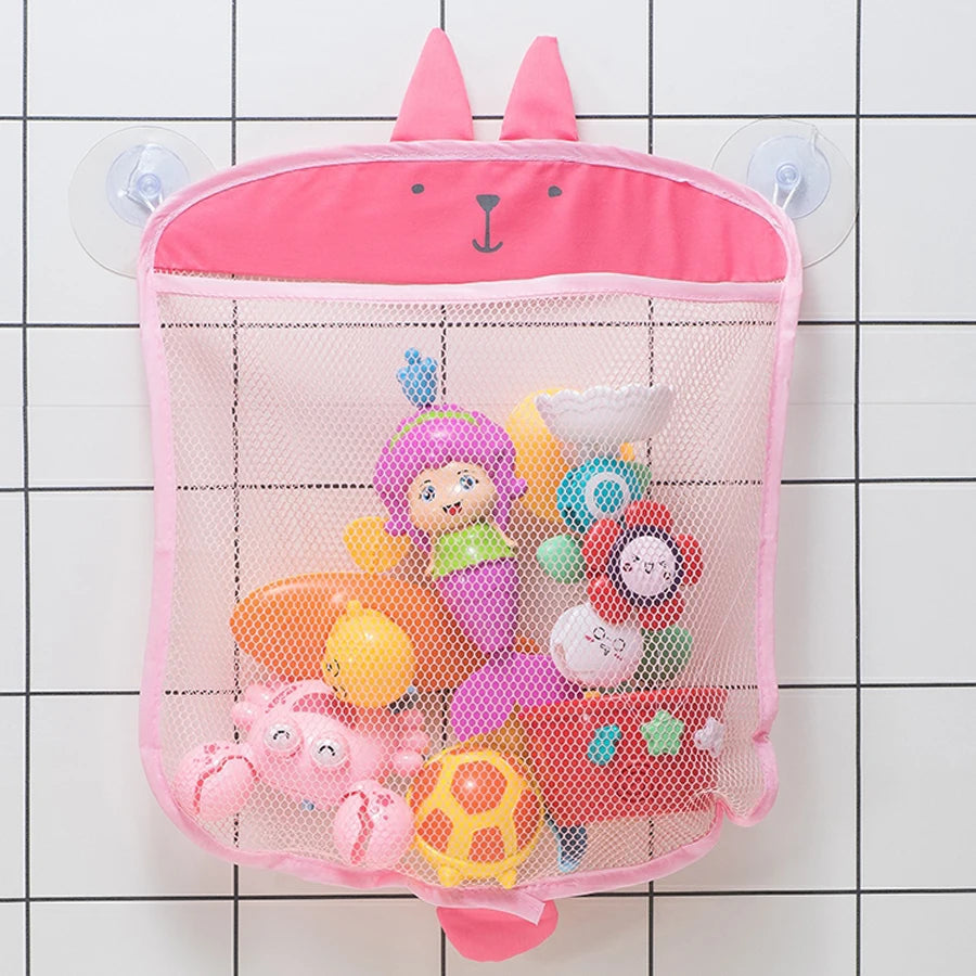 Baby Shower Toy Bathroom Mesh Bag Sucker Design