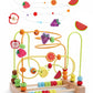 Montessori Baby Toys Wooden Roller Coaster Bead Maze