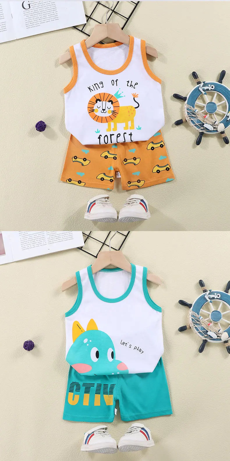 Children Sets Kids Vest Suit 2PCS Set Summer