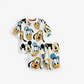 Boys Summer Clothing 2pcs Full Print Tshirt Shorts