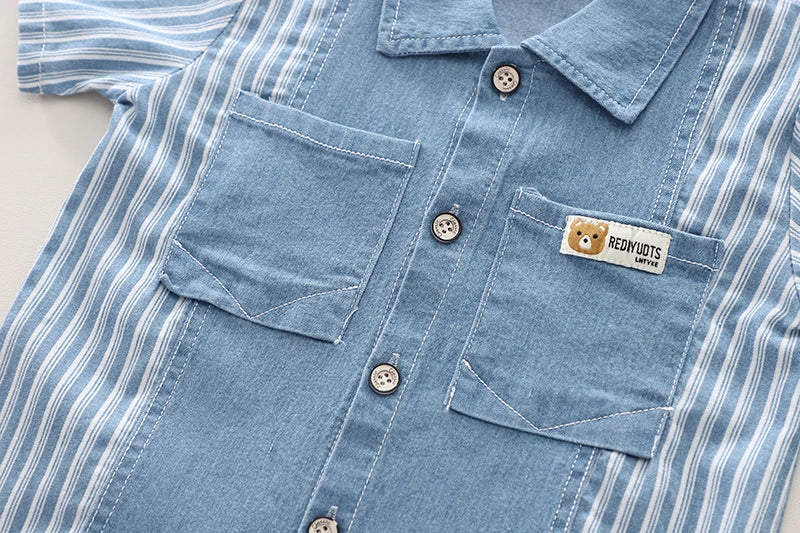 Infant Fashiont Bay Boys Denim Clothing Sets Summer