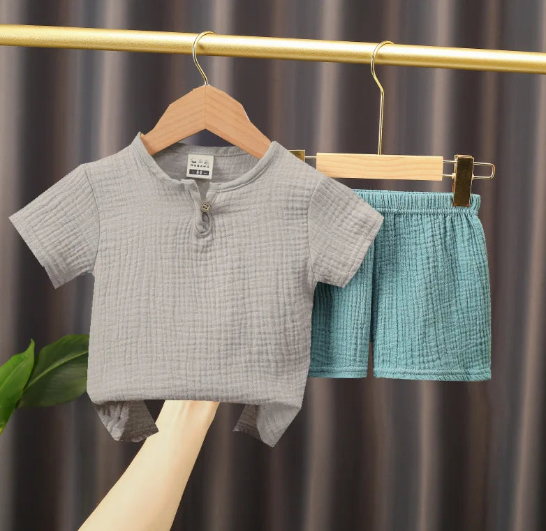 0 5Y Boys Girls Clothing Sets Summer Solid