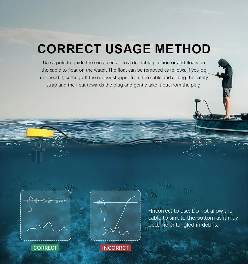 FFC1108 1 Alarm 100M Portable Sonar Fish Finders