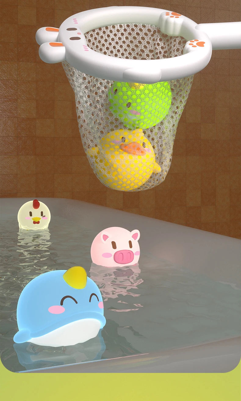 Baby Cute Animals Bath Toy LED Light Up