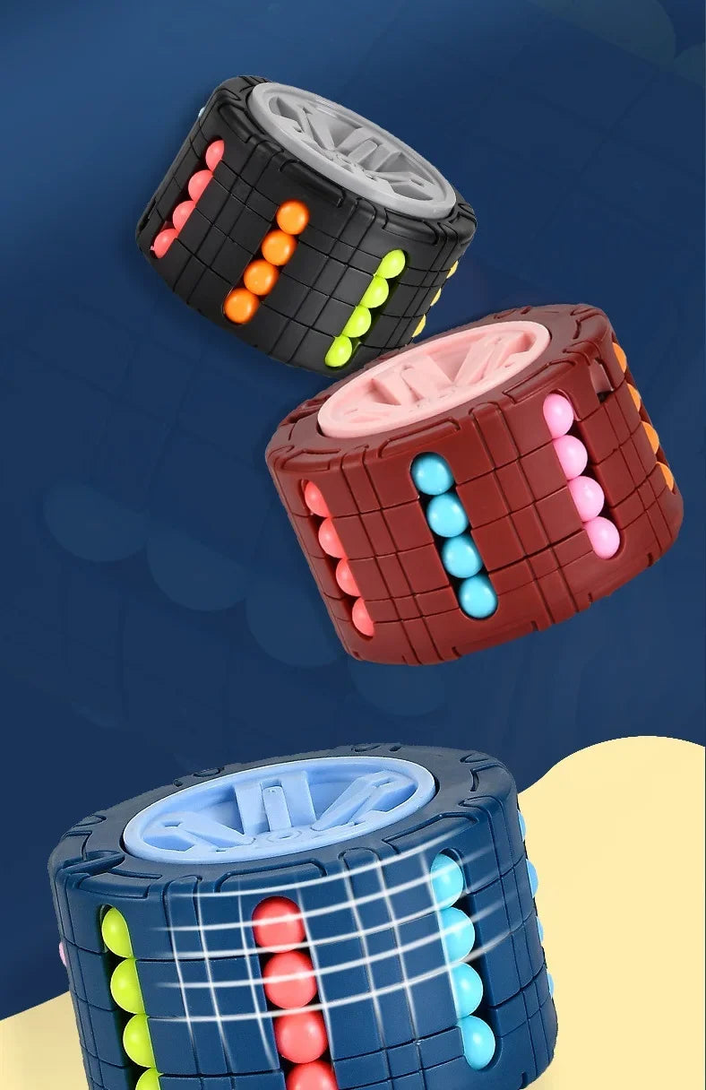 3D Cylinder Cube Toy Magical Bean Gyro Rotate