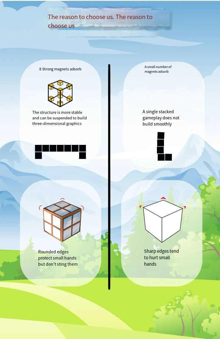 Creative Magnetic Building Blocks Mine World Magnet Cube